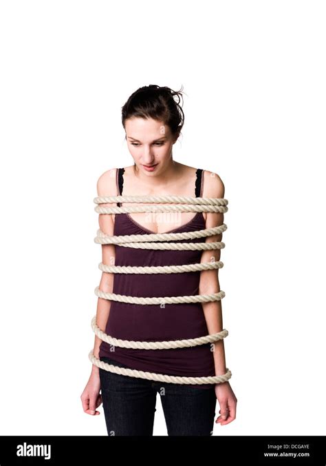 Tied Up Woman Cut Out Stock Images And Pictures Alamy