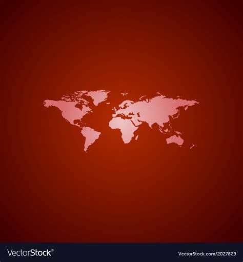 World Map Red Royalty Free Vector Image Vectorstock
