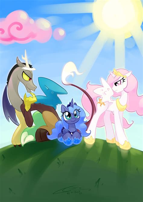 Discord Luna And Celestia My Little Pony Friendship Is