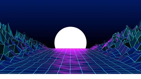 Outrun Inspired Neon Sunset Rrainmeter