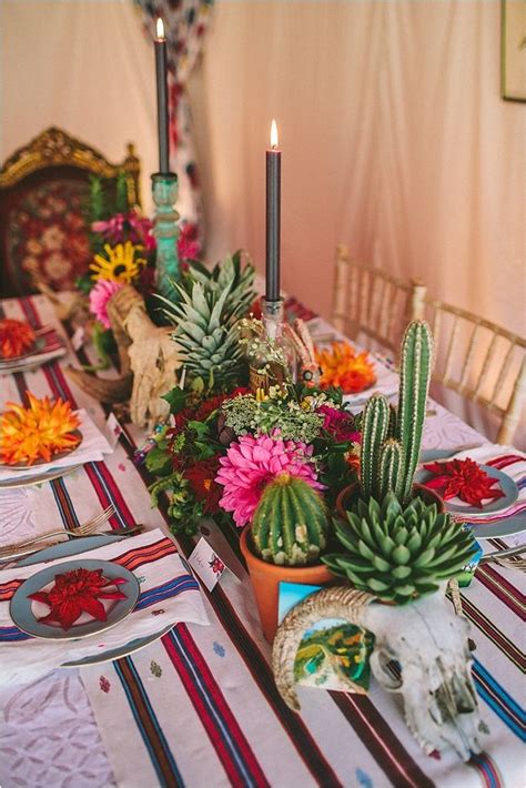 See more ideas about mexican dinner party, party, mexican dinner. Day of The Dead Inspired bridal Shoot… | Dinner party ...
