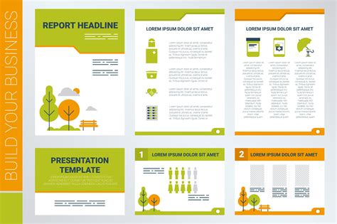 A4 Sheet Cover And Presentation Template In Green Theme 547885 Vector