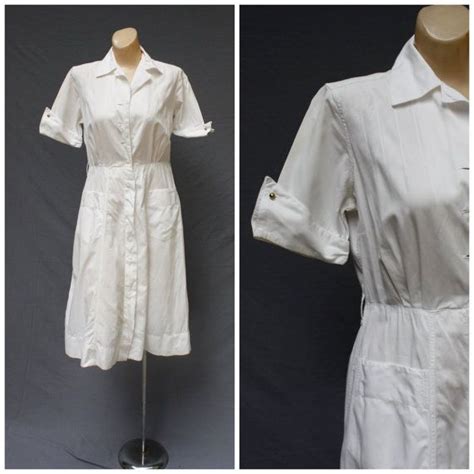 1940 S Nurses Dress Vintage Nursing Uniform By Windingroadvintage 80 00 White Nurse Dress