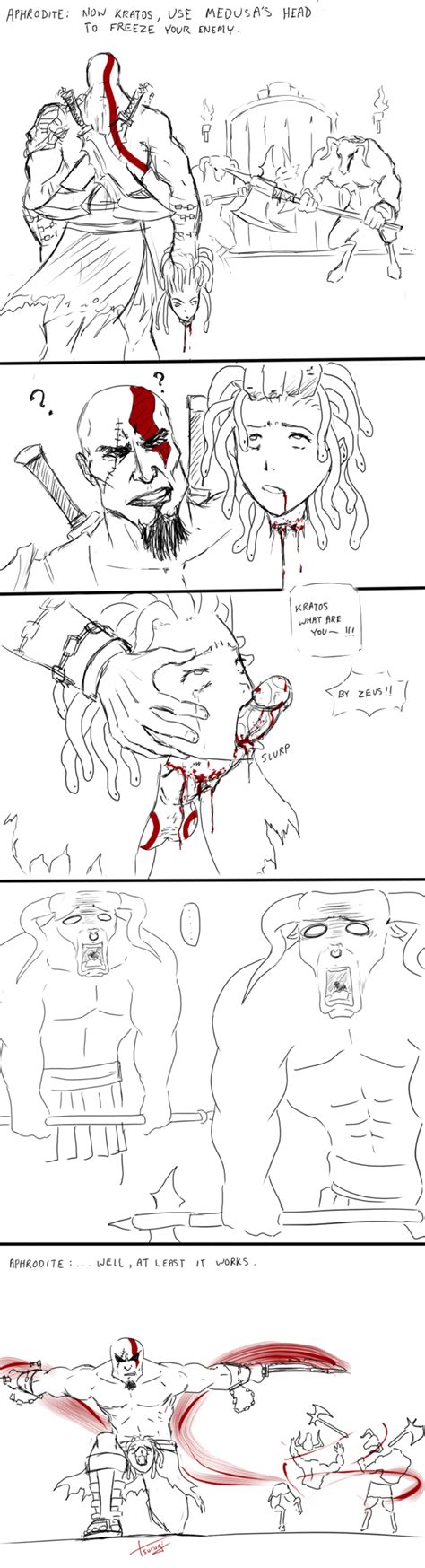 How Kratos Uses Medusas Head By Tsurugi9000 Hentai Foundry