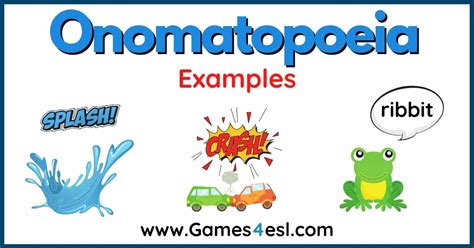 80 Onomatopoeia Examples And Example Sentences Games4esl