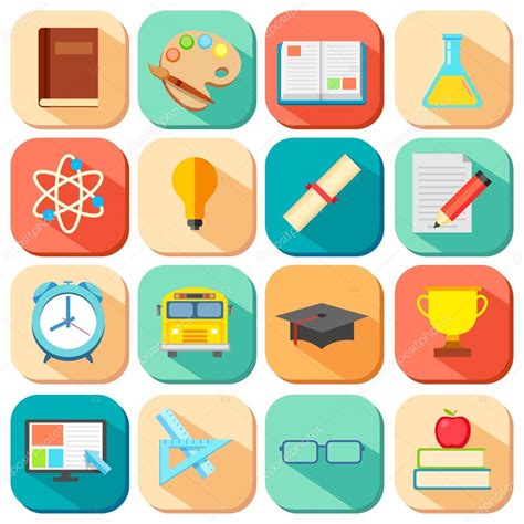 Flat Education Icon Stock Illustration By ©vectomart 40711349