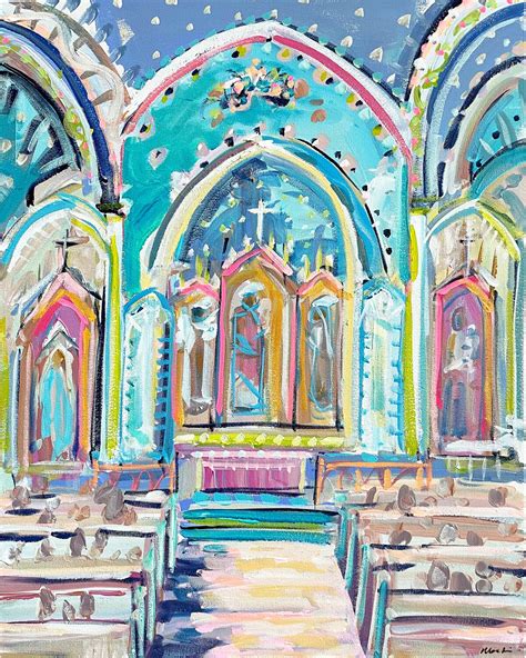 Abstract Print On Paper Or Canvas Church 3 Etsy