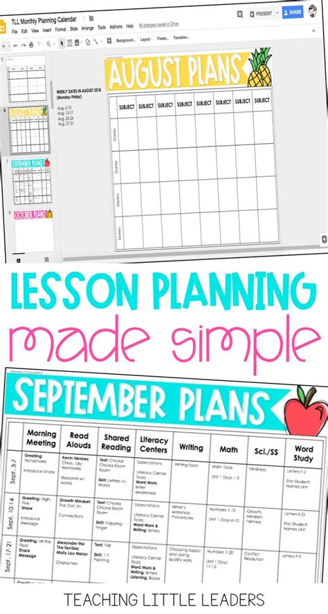 Lesson Planner Calendar Westwallstreet