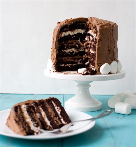 These proportions are based on weight. Six-Layer Chocolate Cake with Toasted Marshmallow Filling ...