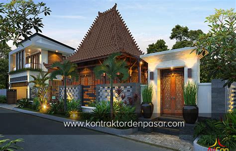 Dekorasi akan sangat berpengaruh pada penampilan rumah sehingga perlu dipertimbangkan dengan matang. Desain Rumah Kombinasi Etnik Jawa - Klasik - Modern di ...