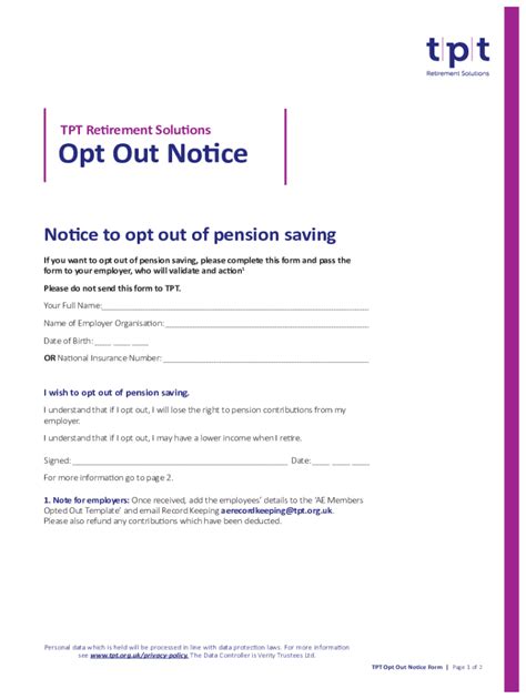 Uk Opt Out Pension Form Complete With Ease Airslate Signnow