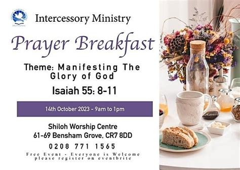 Shiloh Intercessory Prayer Breakfast Shiloh Worship Centre Croydon