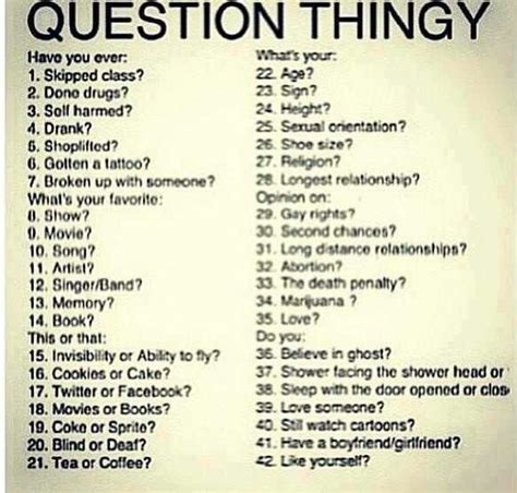 Ask Me This Or That Questions Getting To Know