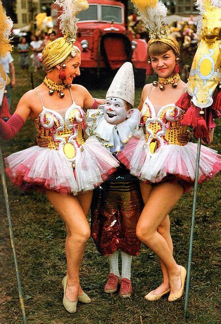 1950s Circus Performers In Colorful Costumes