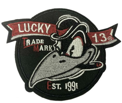 Black Cat 13 Lucky Number Patch Embroidered Iron On Badge Applique