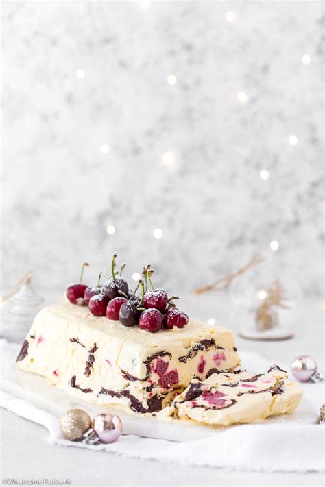 Raspberry Chocolate Semifreddo Wholesome Patisserie Christmas Ice Cream Desserts Mini