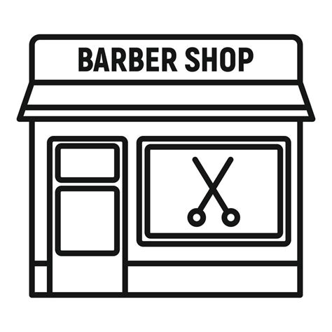 Barber Shop Icon Outline Style 14471947 Vector Art At Vecteezy