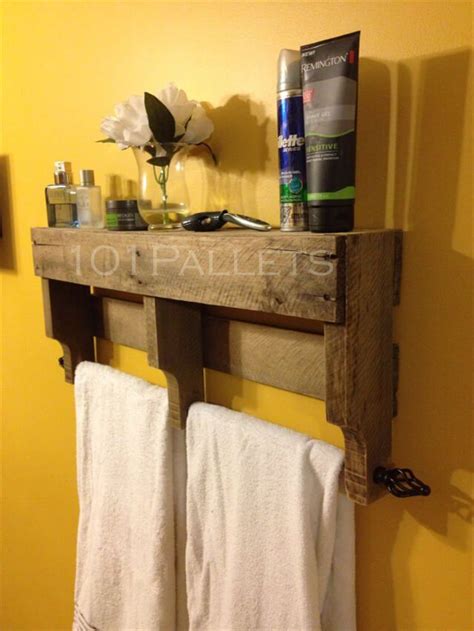 Pallet Towel Rack For Bathroom Pallet Towel Rack Wooden Bathroom