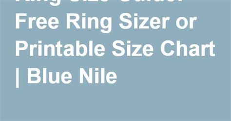 Ring Size Guide Free Ring Sizer Or Printable Size Chart Blue Nile
