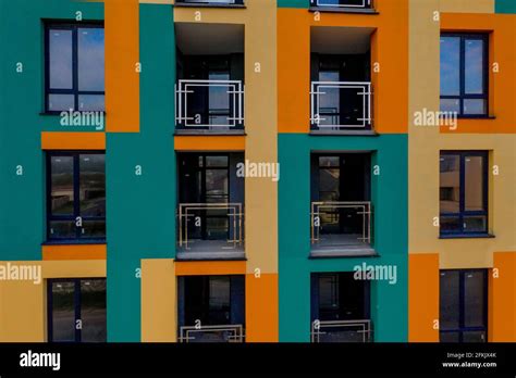 Detail Facade With Windows Simple High Rise Residential Typical