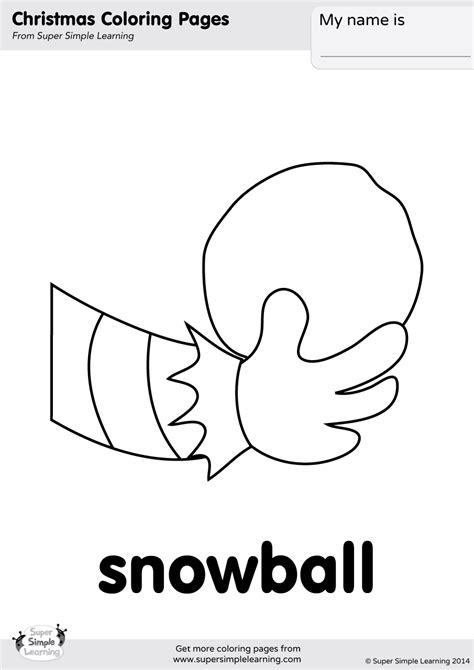 Snowball Coloring Page Bushokukoka1
