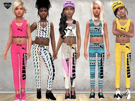 Puma Outfit For Child Girls Found In Tsr Category Sims 4