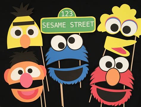 Sesame Street Themed Photo Booth Props