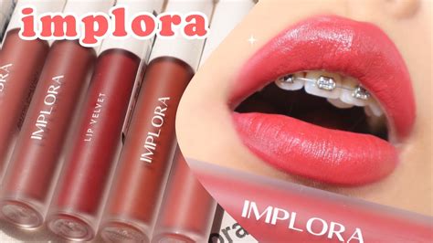 NEW IMPLORA LIP VELVET Review Swatches FULL SHADE YouTube