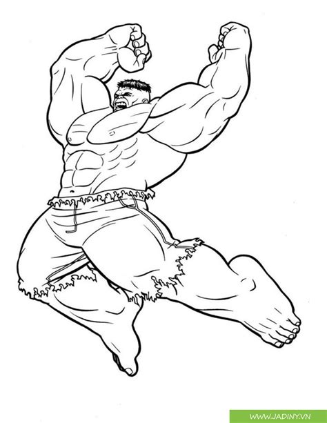 Hulk coloring pages are set of pictures of a famous superhero who is green humanoid possessing unlimited strength, power, and destruction. Bộ tranh tô màu hulk - người khổng lồ xanh - Jadiny