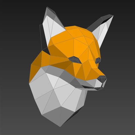 Papercraft Fox Head On Behance