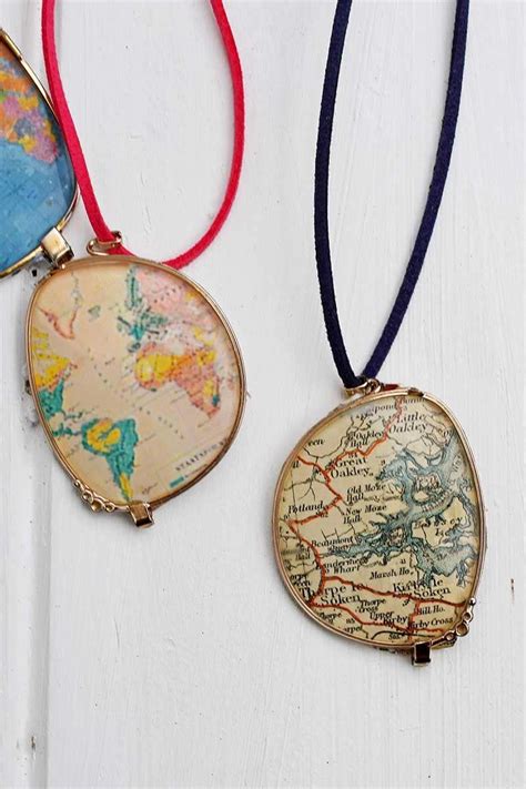How To Make A World Map Necklace From Eyeglasses World Map Necklace