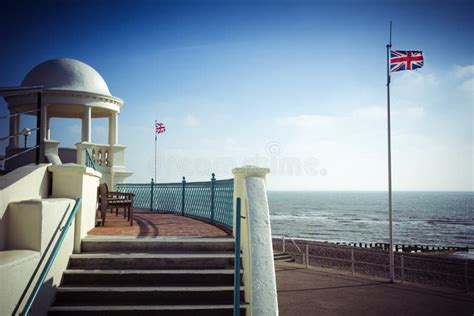 British Seaside Scene At Bexhill On Sea In Sussex Stock Photo Image