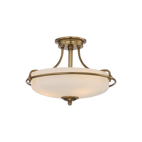 View our extensive collection of quoizel lighting outdoor ceiling light fixtures online at brilliantoutdoors.com. Quoizel Griffin 3 Light Semi Flush Ceiling Light In ...