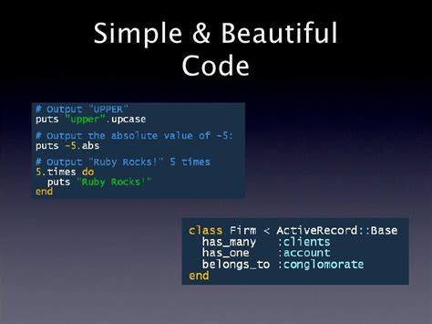 Simple And Beautiful Code
