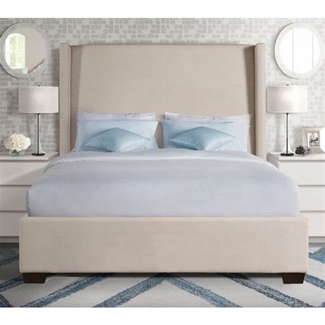 Magnolia Upholstered Bed Sand Elements Furniture Furniture Cart