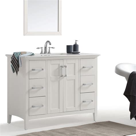 Vero 24 ceramic vanity top with 1 faucet hole. WYNDENHALL Salem 42 inch Contemporary Bath Vanity in Soft ...