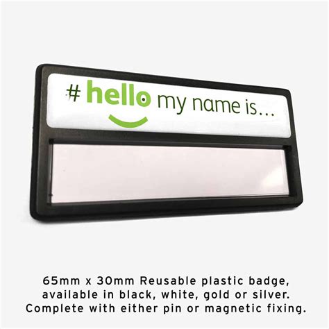 Staff Badges Direct Hello My Name Is Badge Style G