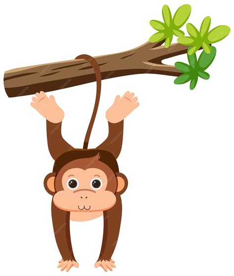 Free Vector Monkey Hanging On Tree