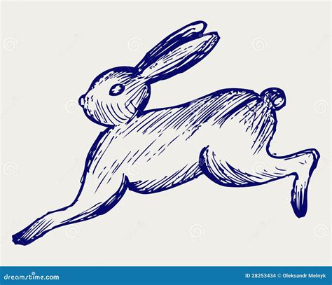 Running Hare Stock Vector Illustration Of Doodle Fluffy 28253434