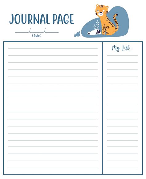 Printable Journal Pages For Students