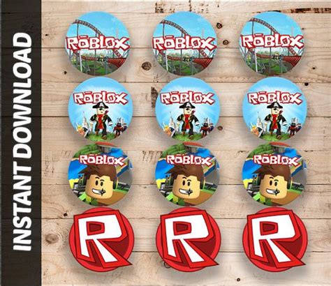 Find this pin and more on birthday parties by gabby cowen. Editable Instant Download 2 inch Cake Toppers Roblox ...
