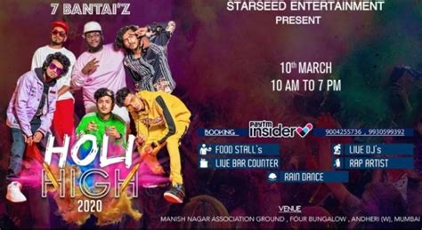 Holi Parties In Mumbai 2020 Events Celebrations Festivals And Activities