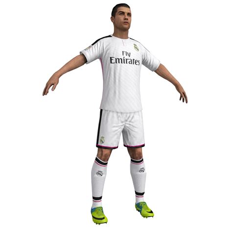 Cristiano Ronaldo Lågpolymer 3d Modell 30 Obj Fbx C4d Blend Free3d