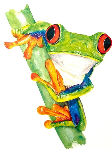 Tree Frog Watercolor Print Nursery Art Frog Art Print Kids Etsy