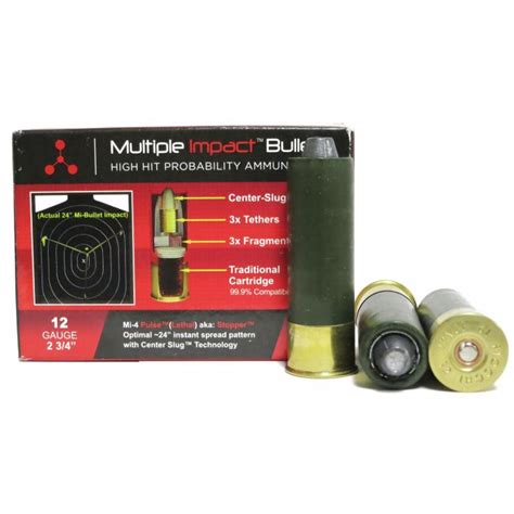 Multiple Impact Bullet 12 Ga 2 34 In Lethal Stopper 5 Rds Lax