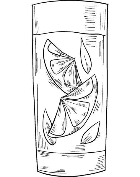 Glass Of Lemonade Coloring Page Colouringpages