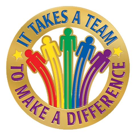 It Takes A Team To Make A Difference Lapel Pin With Card | Positive ...