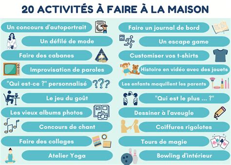 20 Activités Pour Samuser à La Maison En Famille Activités En Intérieur