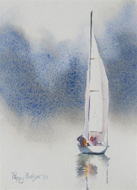Sailboat Painting Sailing Art Watercolor Boat
