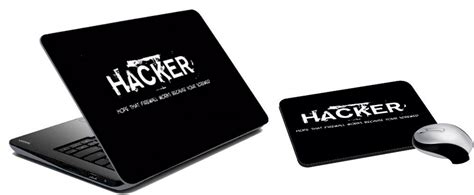 Mesleep Hacker Laptop Skin And Mouse Pad